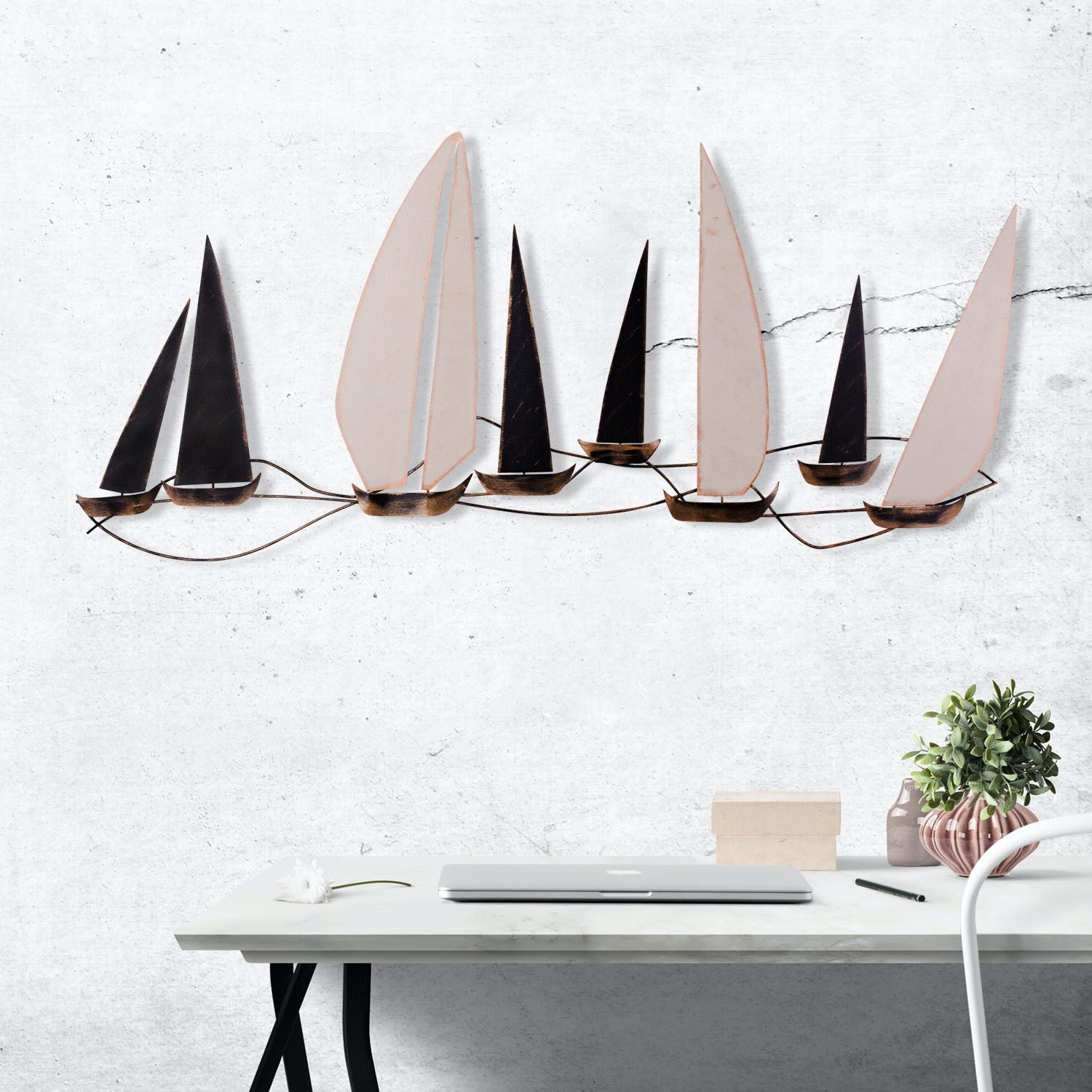 Accessoire mural en métal décoratif Ocean