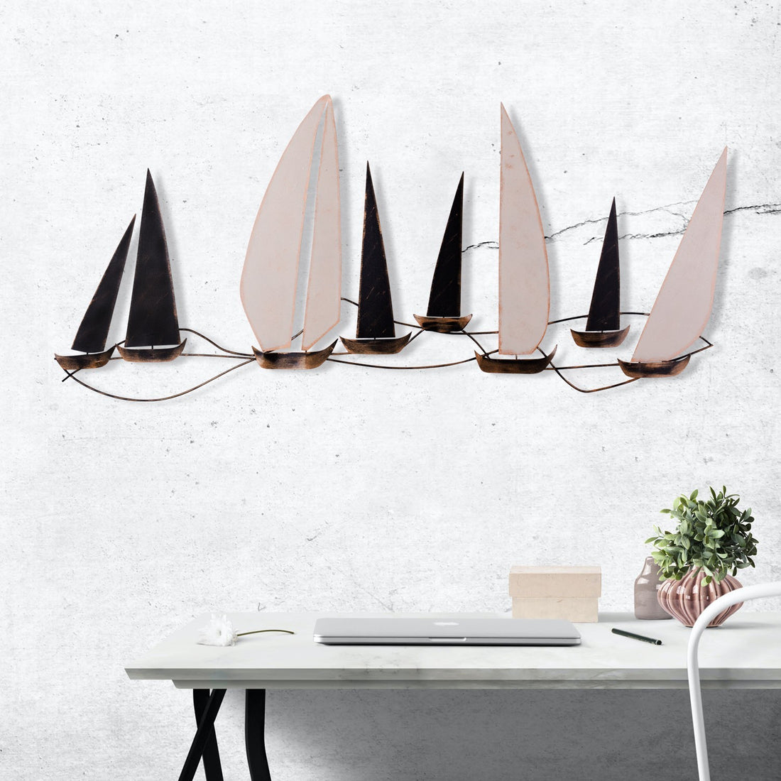 Accessoire mural en métal décoratif Ocean