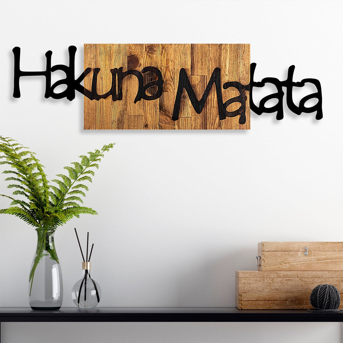 Accessoire mural en bois décoratif Hakuna Matata 4