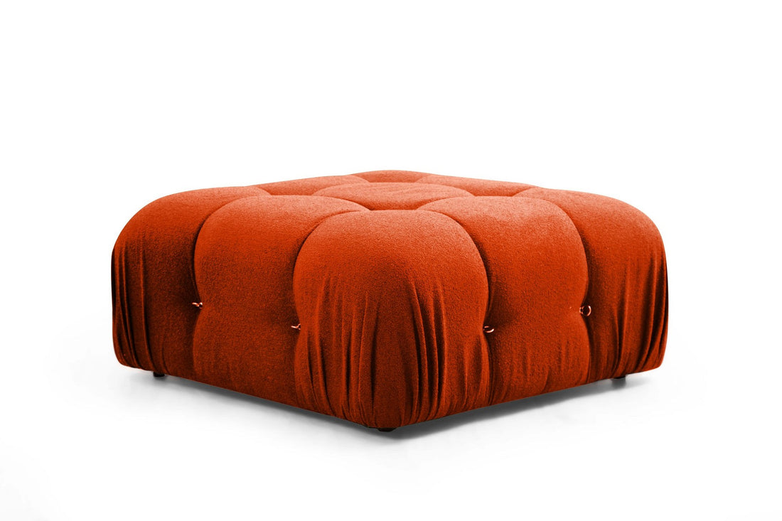 Canapé d'angle modulable et transformable Nourhane Velours Tuile