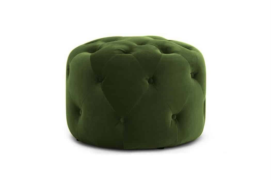 Pouf en velours avec Boutons Veronica