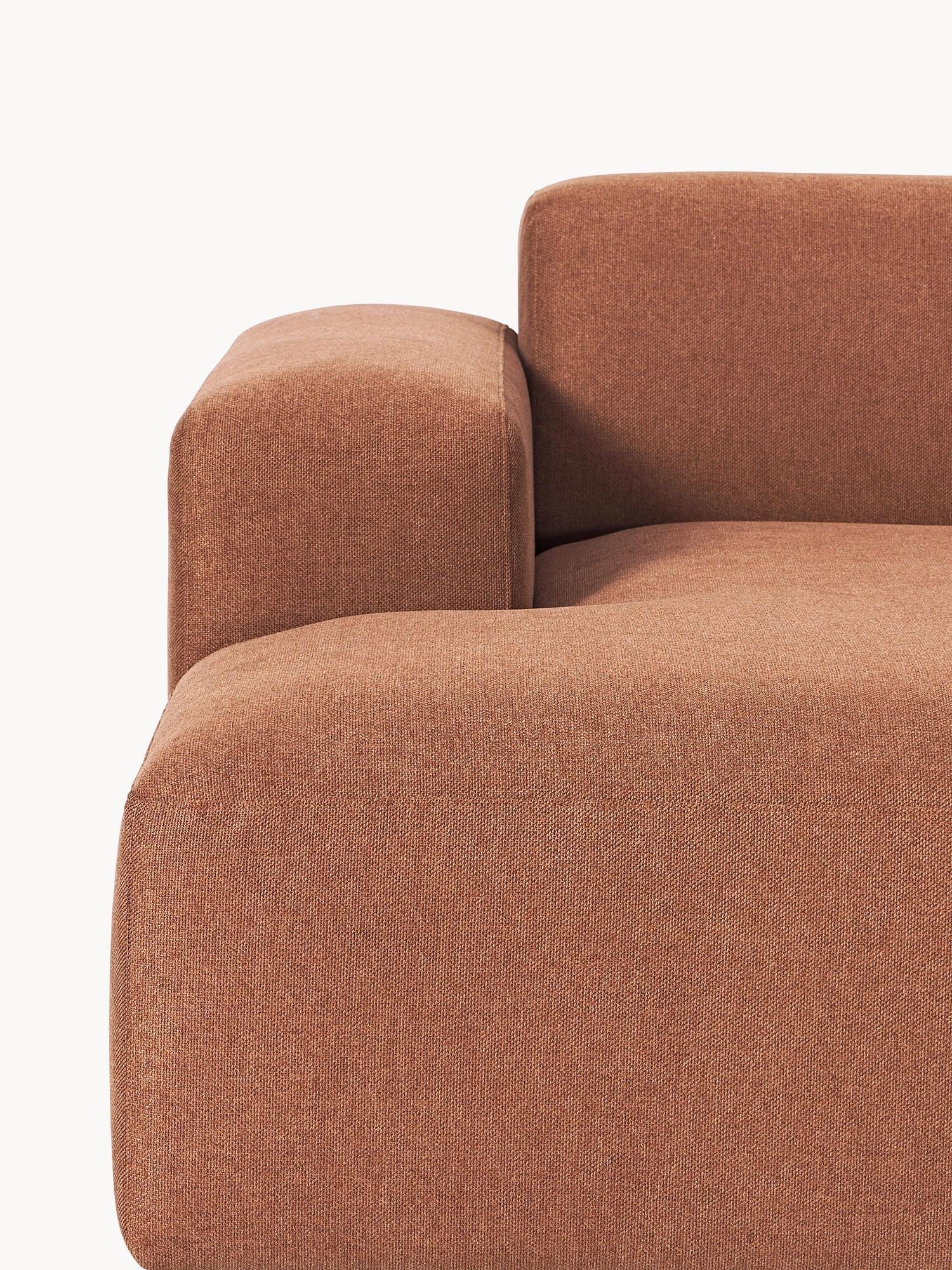 Canapé d'angle 3 places Molly Mini en tissu lin