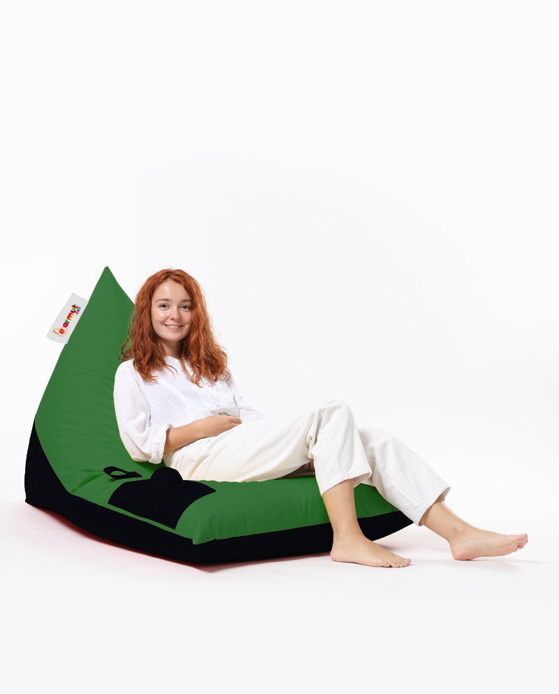 Pouf de jardin Pyramid Large Double Color Bed Pouf - Green