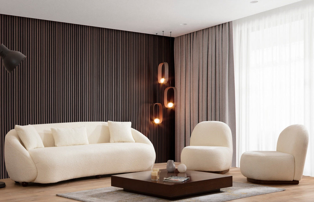 Canapé à 3 places Napoli Cream Bouclette