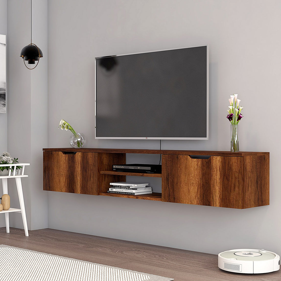 Unité de télévision Denoya 2 TV Unit - Baroque Walnut v2