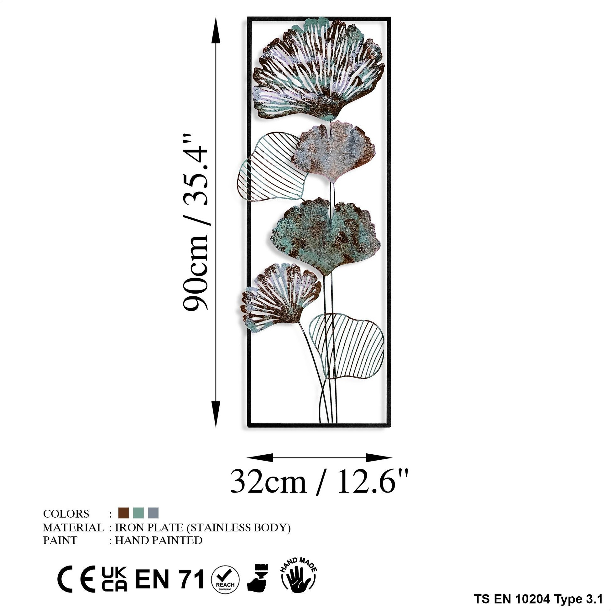 Accessoire mural en métal décoratif Fig 3