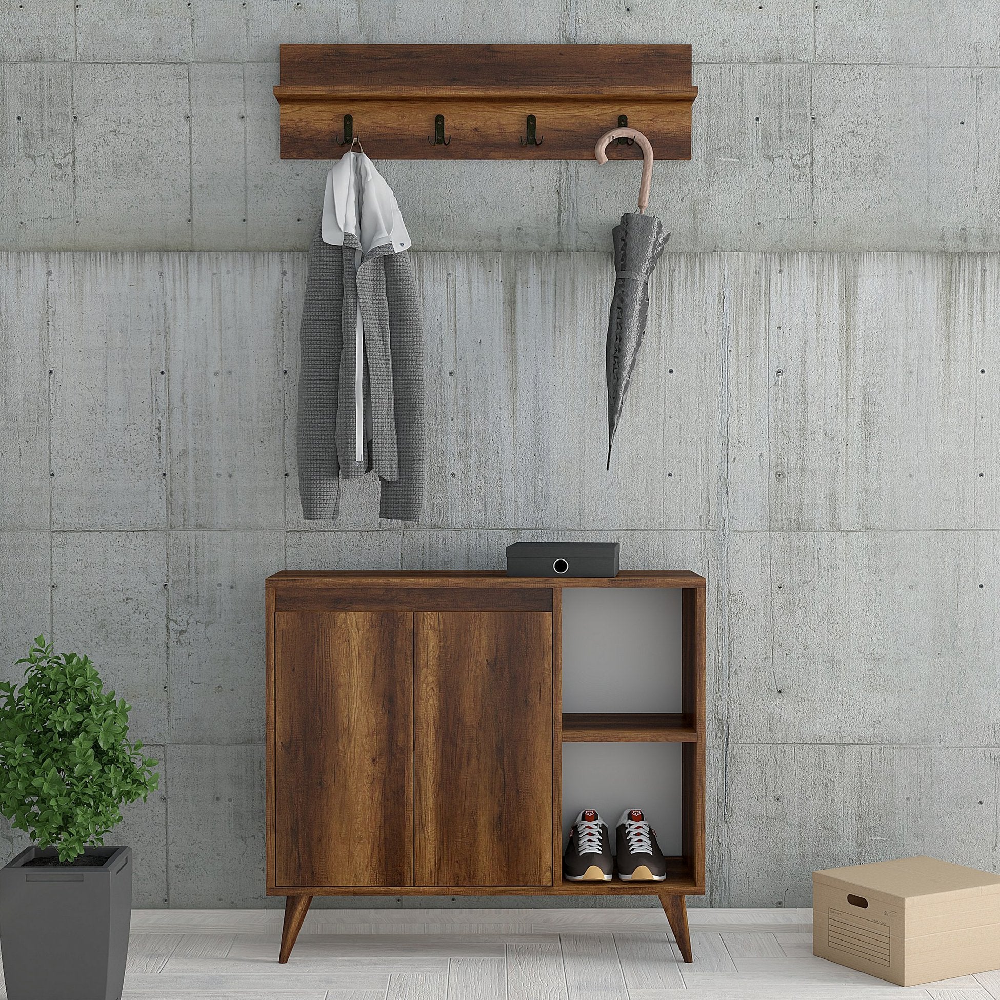 Meuble à chaussures Aristo Shoe Cabinet - Walnut