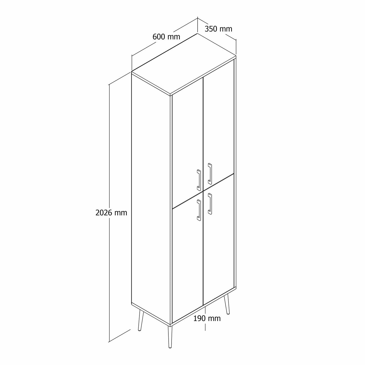 Armoire à plusieurs usage Berlin A - White, Gold