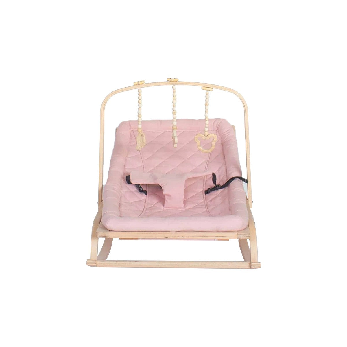 Transat bébé bois ajustable + Avec 3 jouet en bois