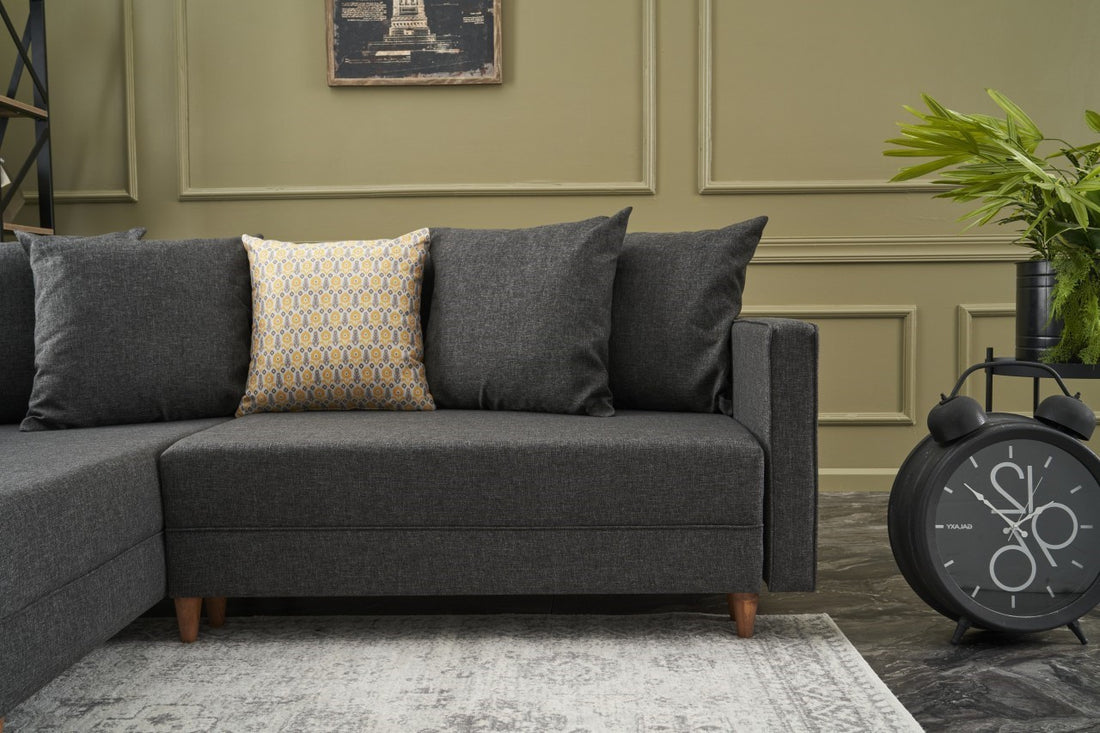 Canapé d'angle Aydam Left - Anthracite