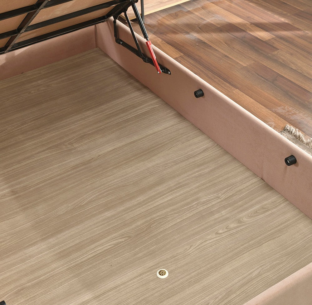 Base de lit double Ela Double - Light Brown (150 x 200)