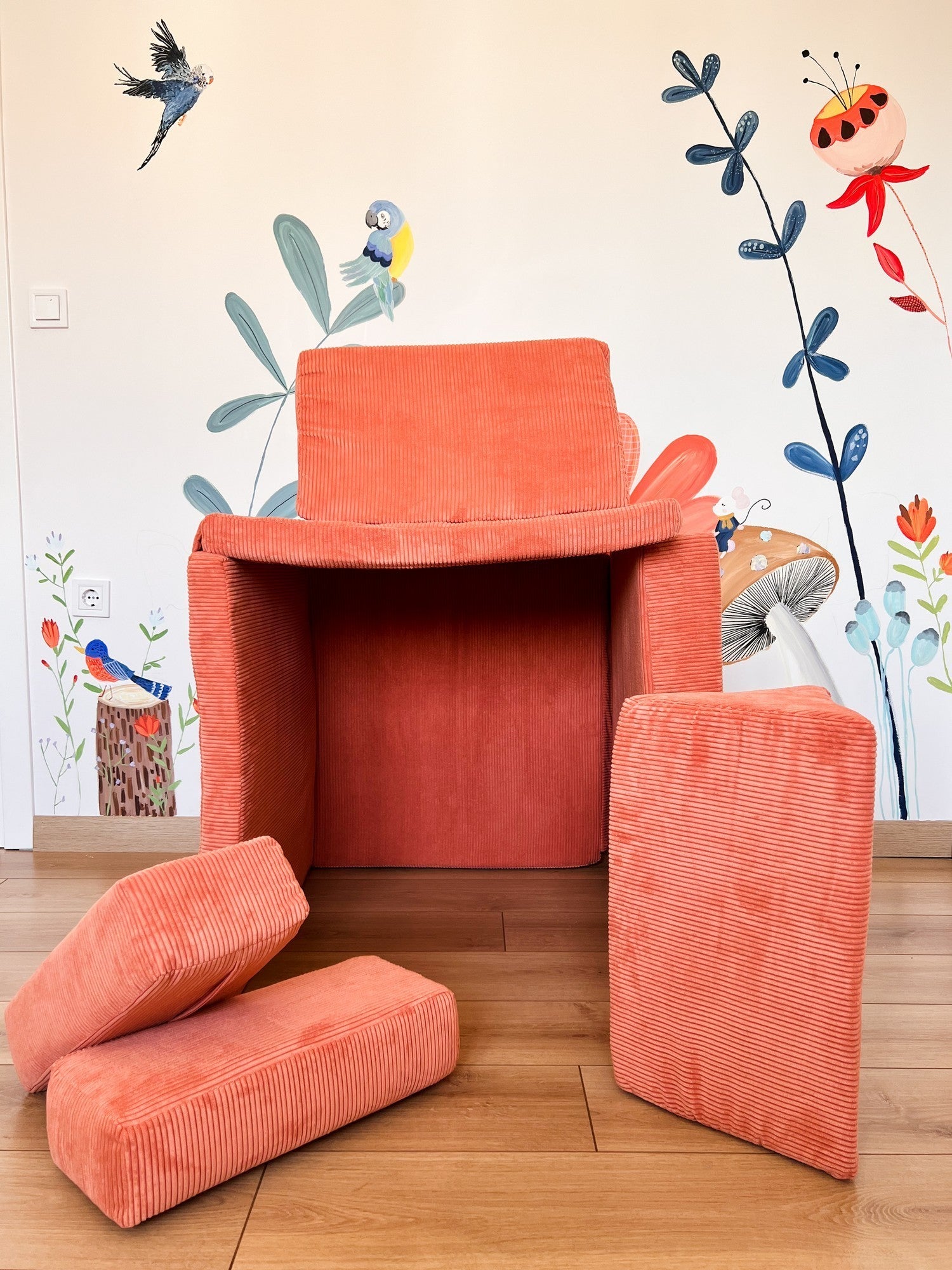 Canapé de 2 places Puzzle - Orange