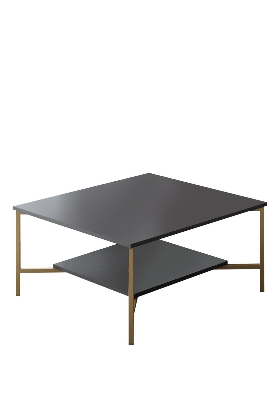 Table basse Gold Line - Anthracite, Black