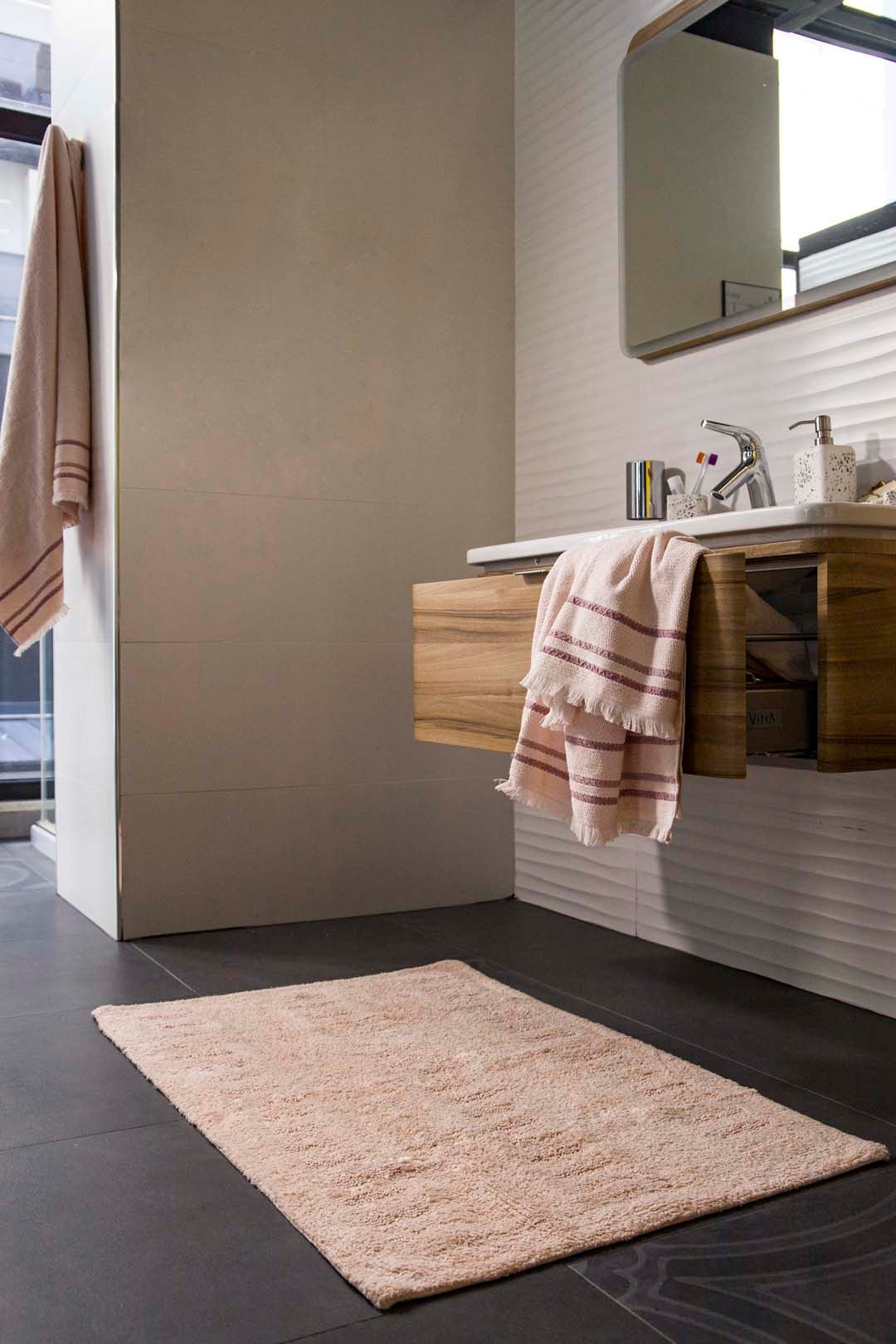 Tapis de bain Togo - Salmon