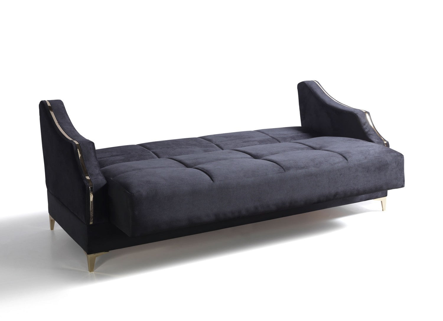 Almoda canapé lit clic-clac 3 places avec coffre de rangement