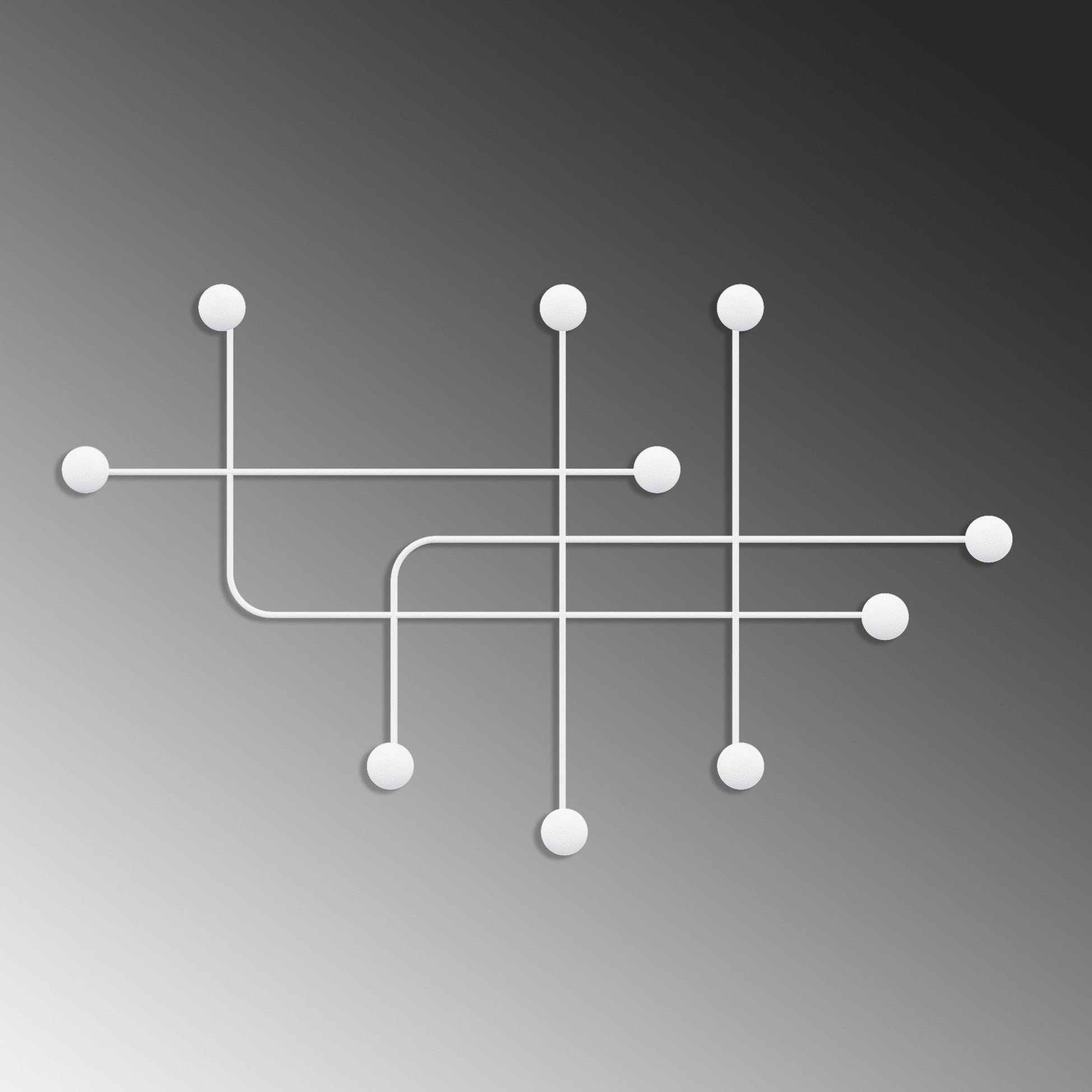 Crochet mural en métal Samara-B