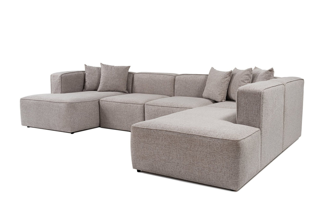 Canapé d'angle More B (M5-M1-M1-M2-M3) - Mocha