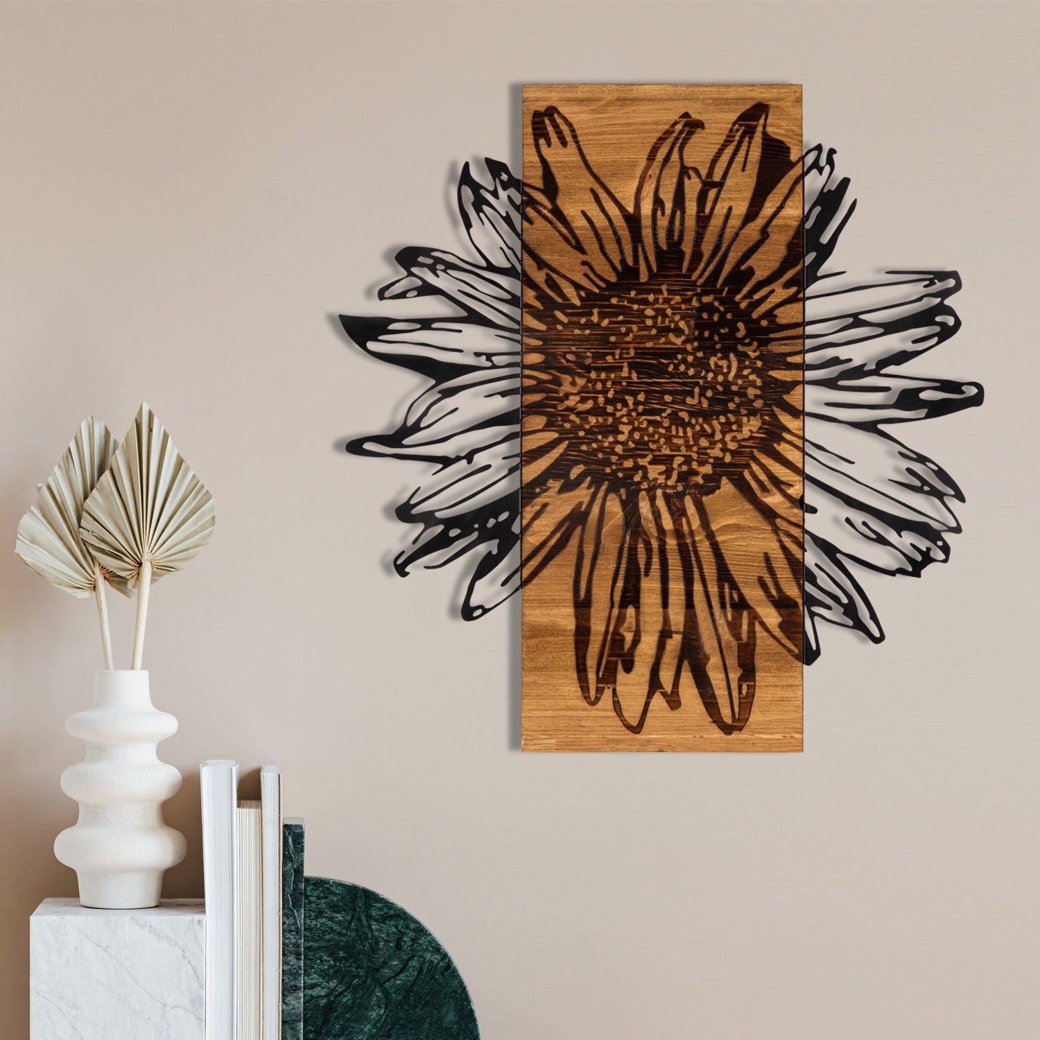 Accessoire mural en bois décoratif Daisy
