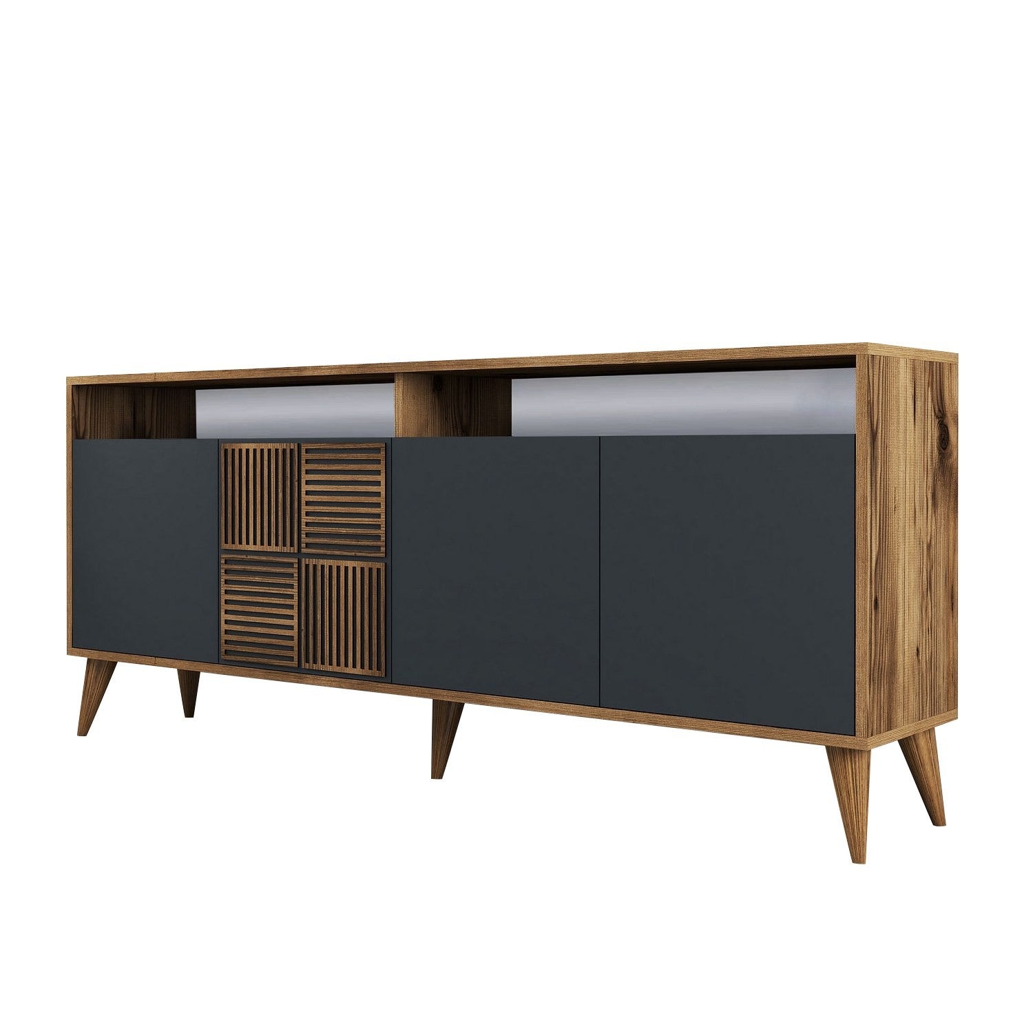 Console Milan - Walnut, Anthracite