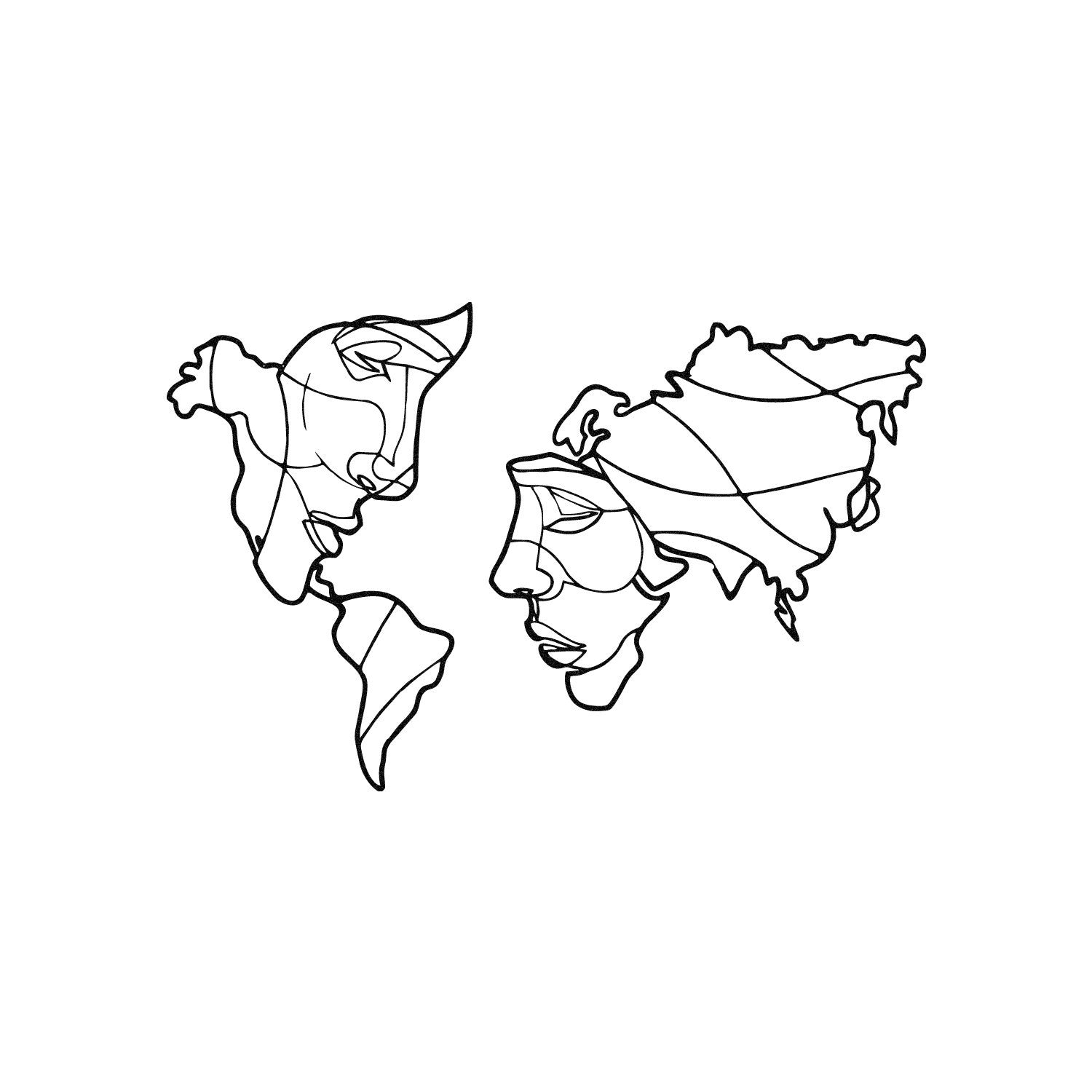 Accessoire mural en métal décoratif Suret Two