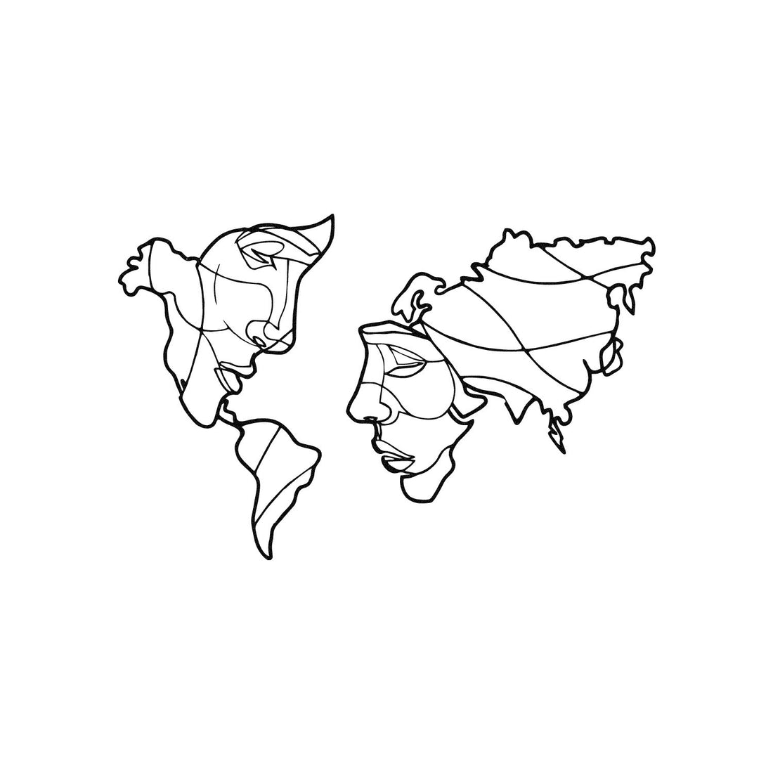 Accessoire mural en métal décoratif Suret Two