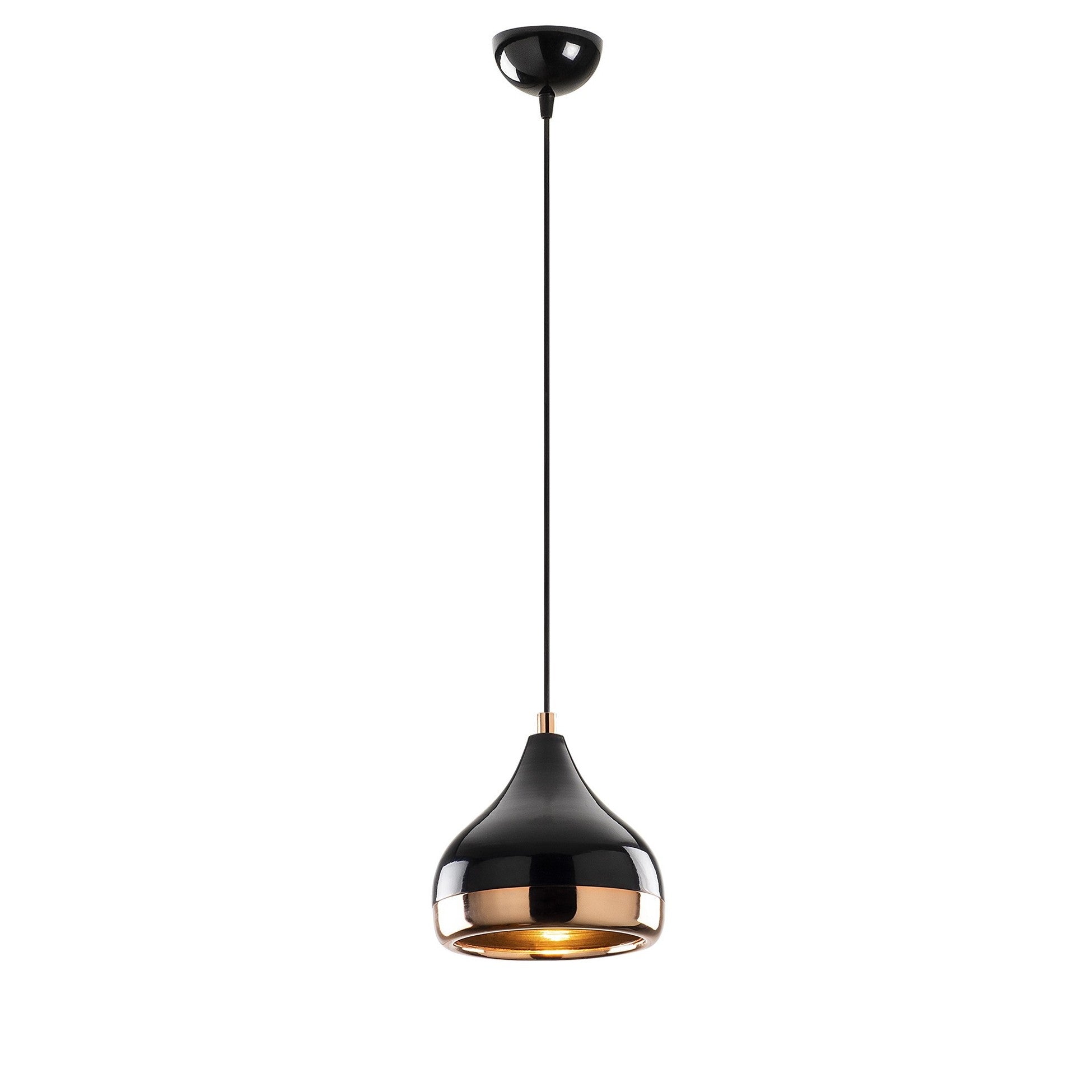 Suspension Style Moderne Acier Noir Et Cuivre Yildo