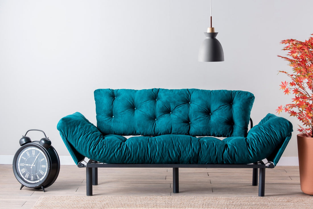 Canapé-lit 3 places Nitta Triple - Petrol Green