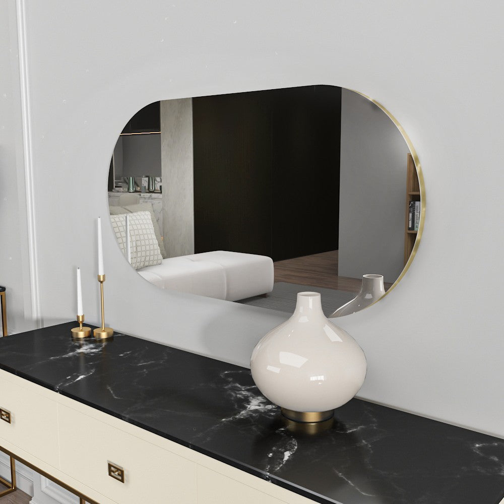 Miroir Riors - Transparent, Gold