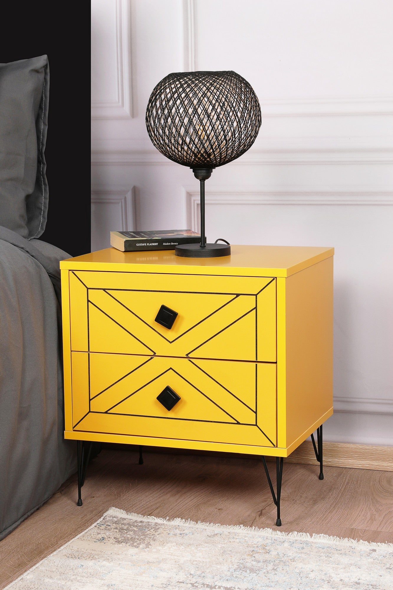 Table de chevet Luna - Yellow