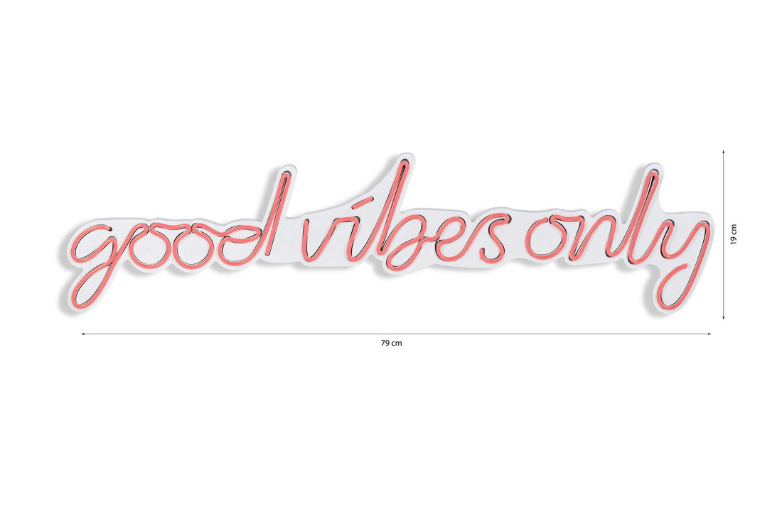 Éclairage LED en plastique décoratif Good Vibes Only - Pink