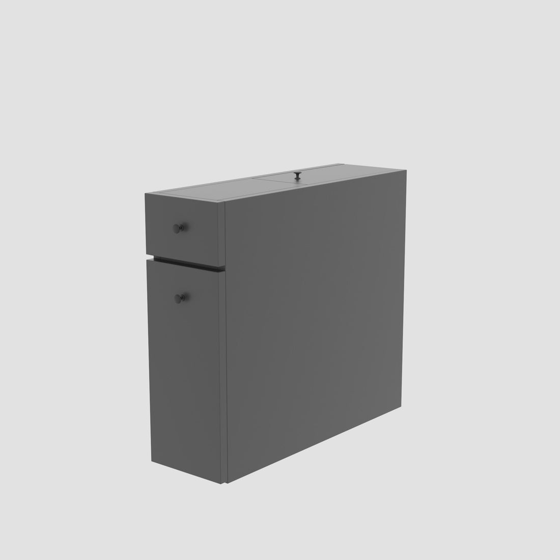 Meuble de salle de bain Caleen avec tiroirs anthracite