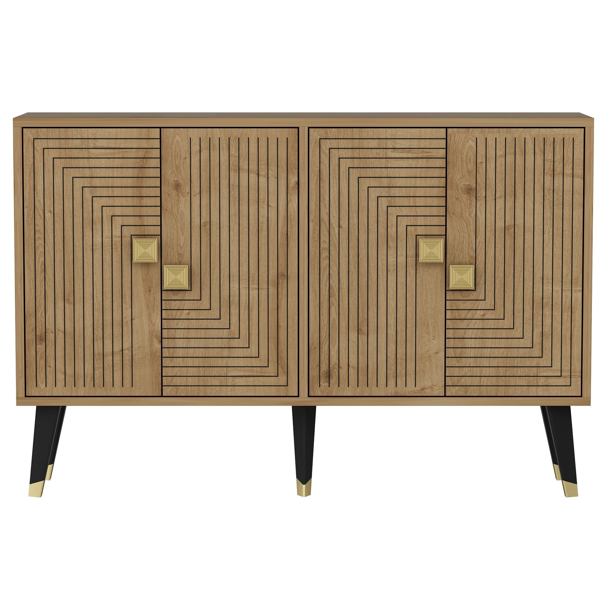Console Ahart - Sapphire Oak, Gold