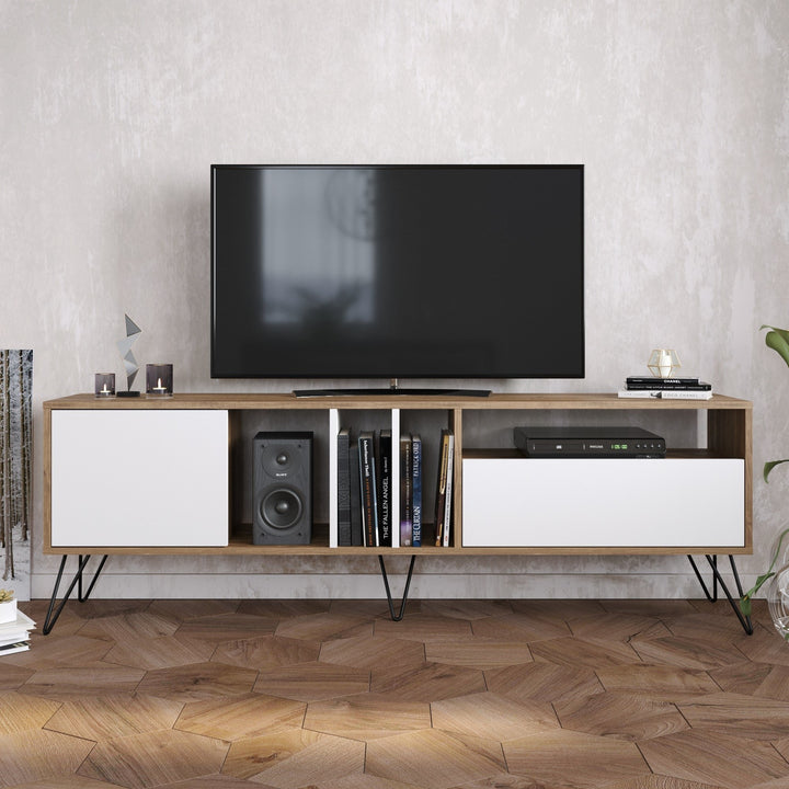 Meuble TV Mistico (180) - Walnut, White