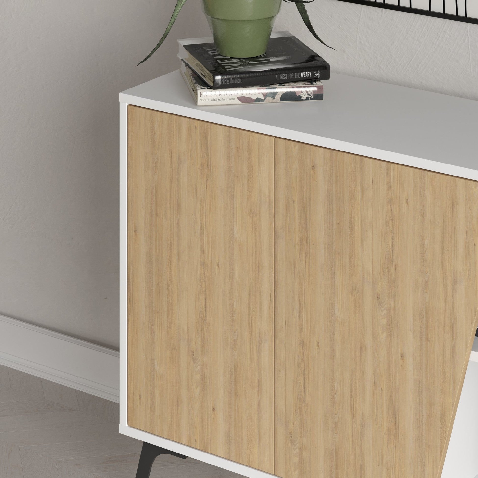 Console Fione 150 - Oak, White