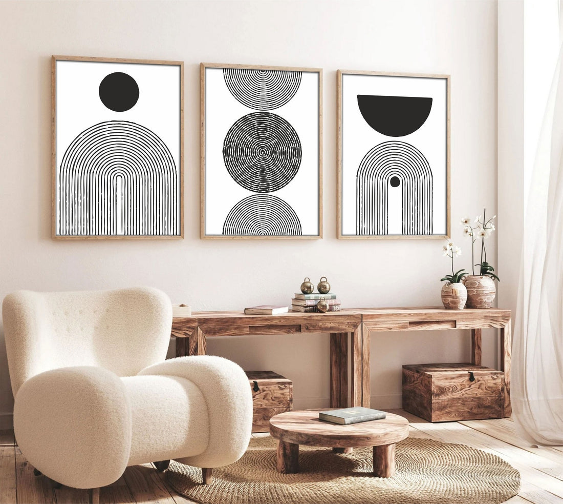 Peinture mdf encadrée décorative (3 pièces) Huhu163 - 50 x 70