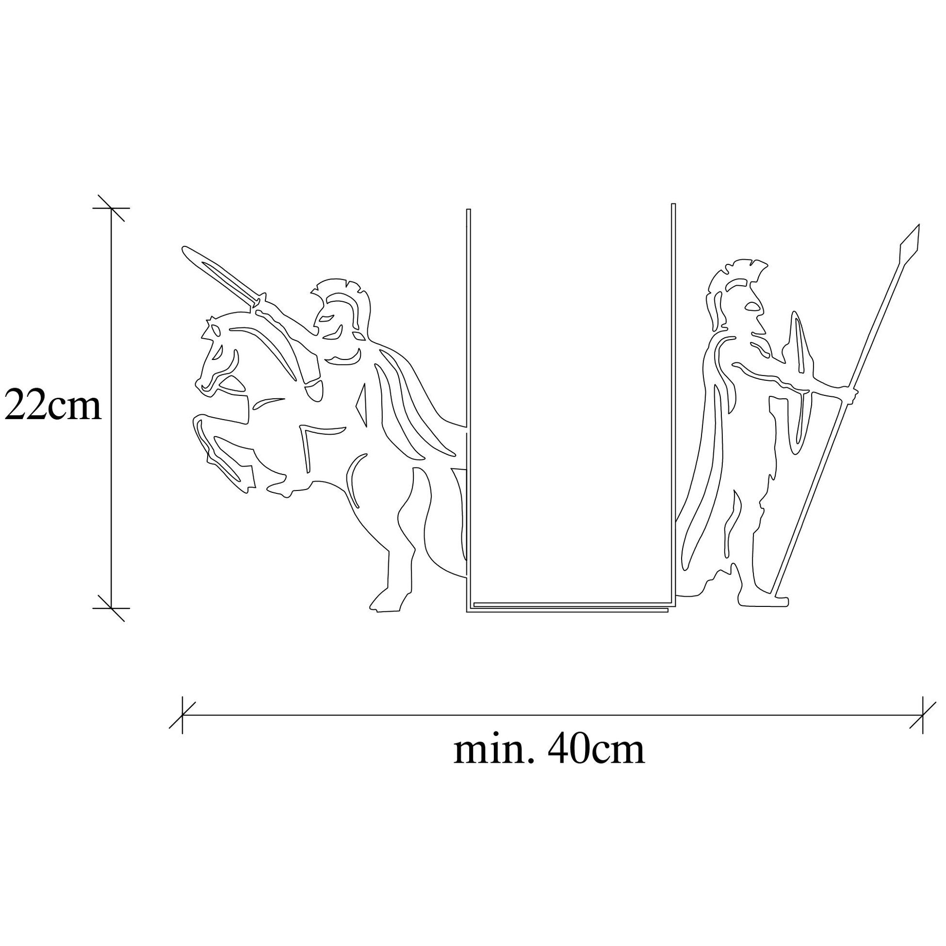 Serre-livres en métal Kitap tutucu 12 - Black
