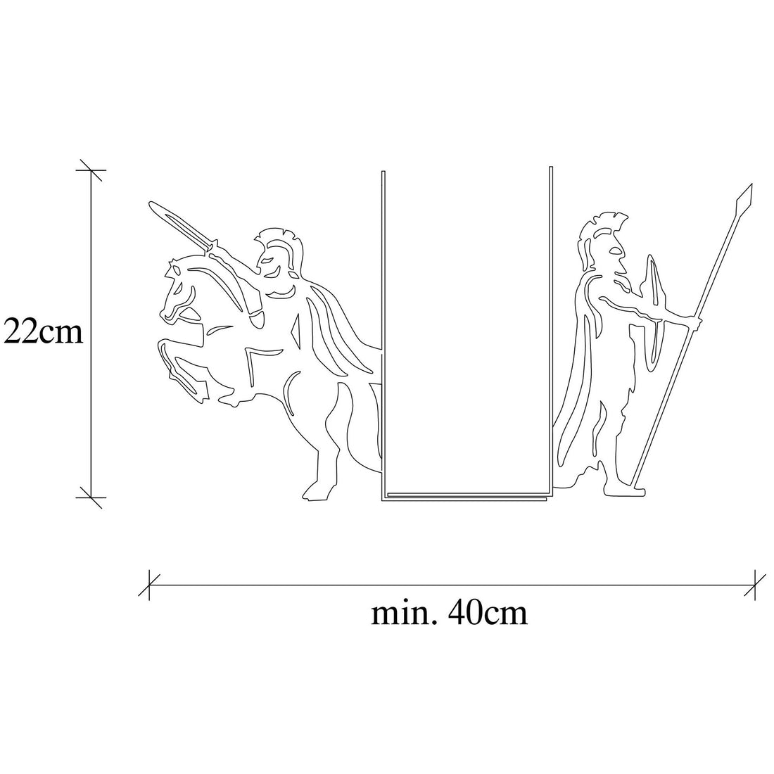 Serre-livres en métal Kitap tutucu 12 - Black