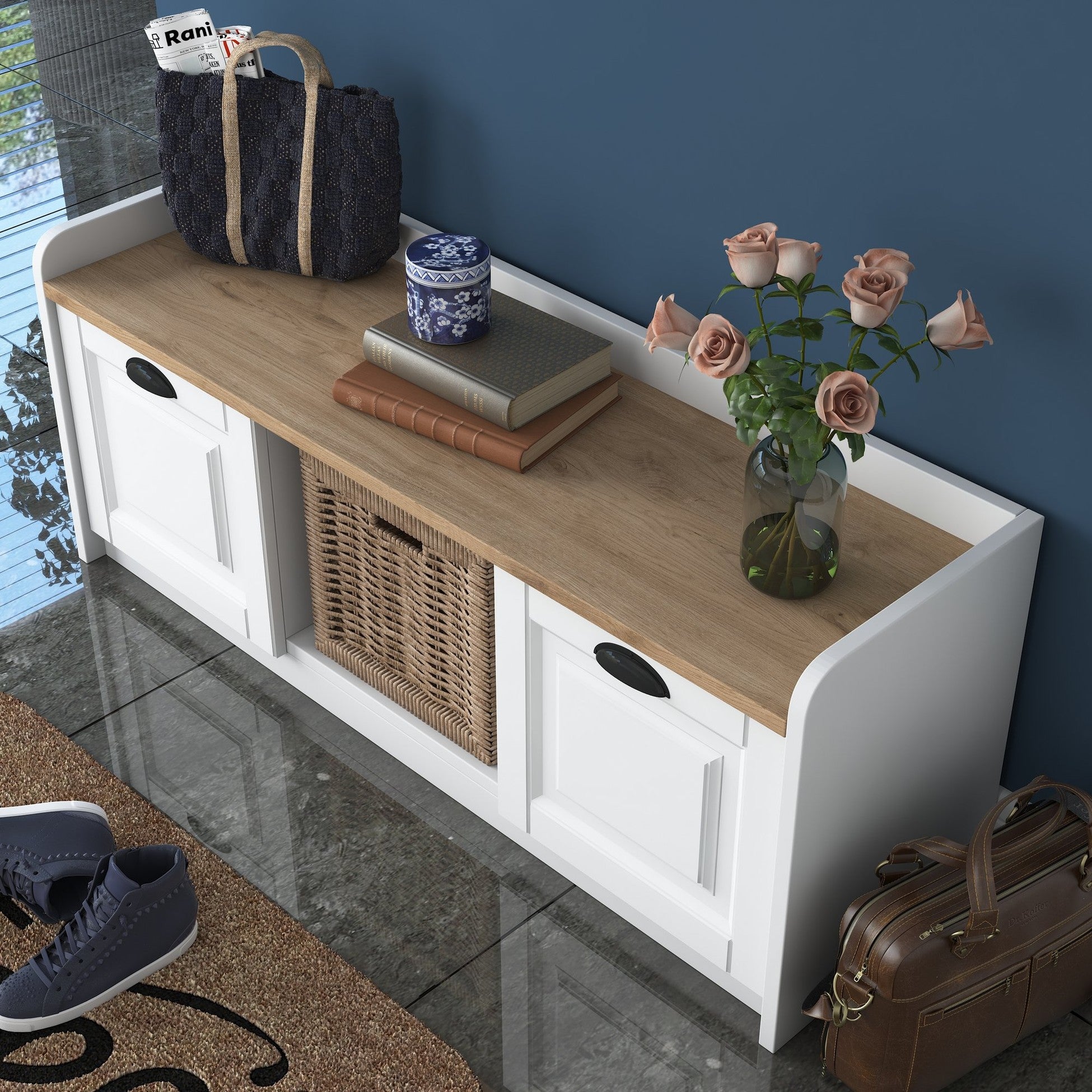 Meuble à chaussures P2 - 1808 - Walnut