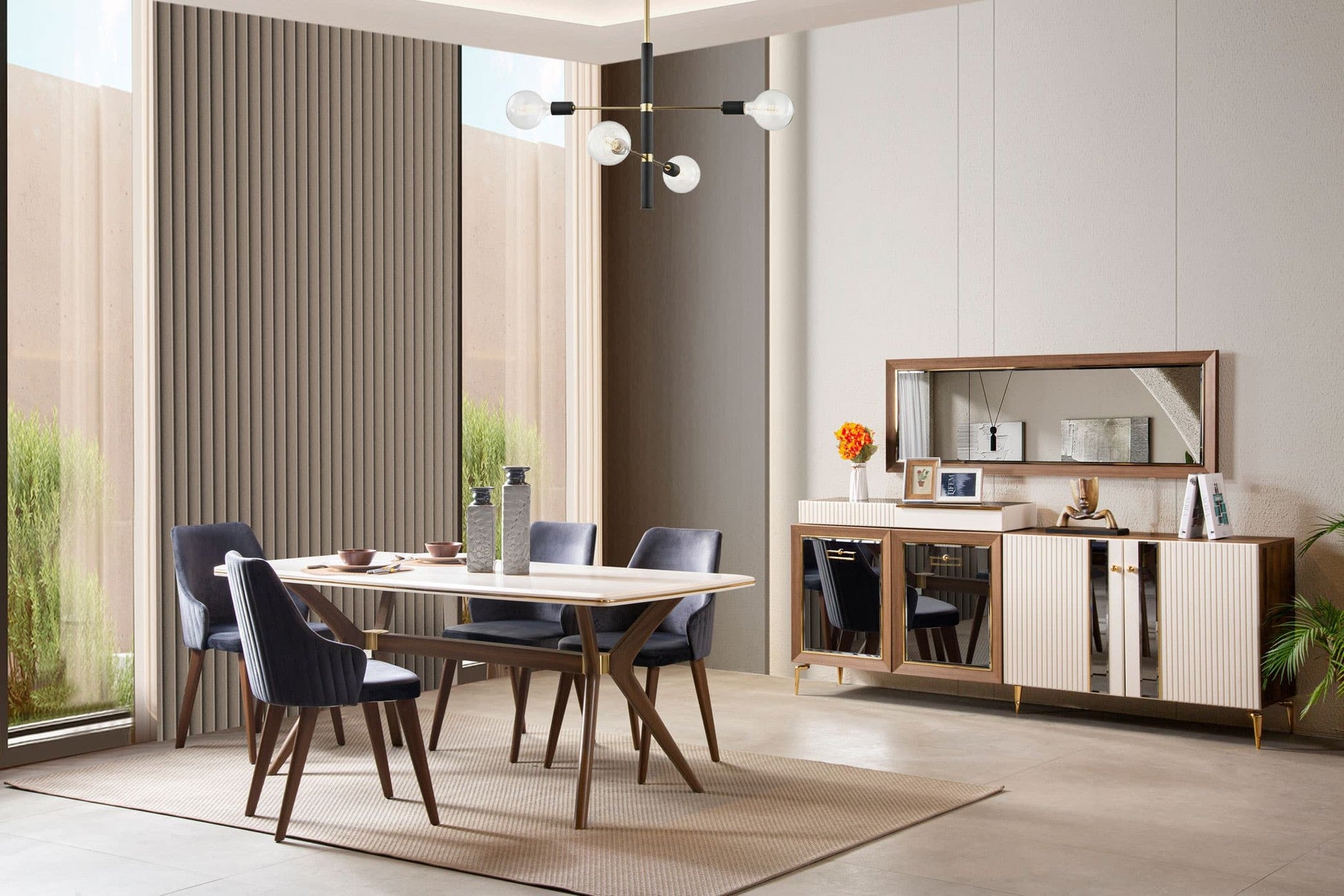 Asil Console avec mirror 220x46x94