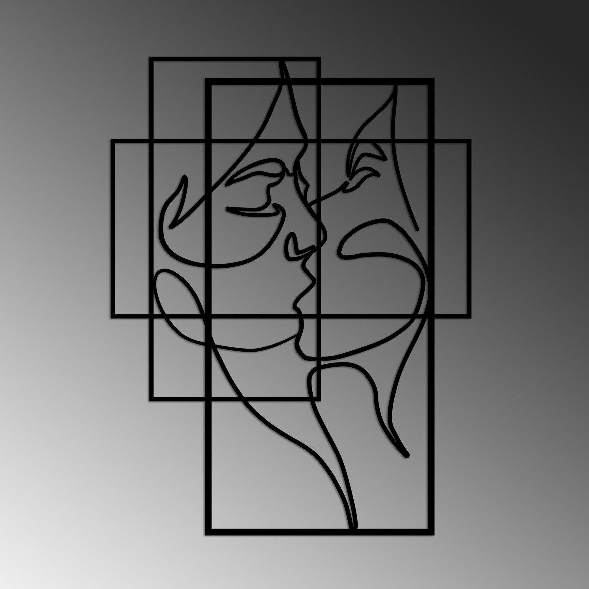 Accessoire mural en métal décoratif Love - L