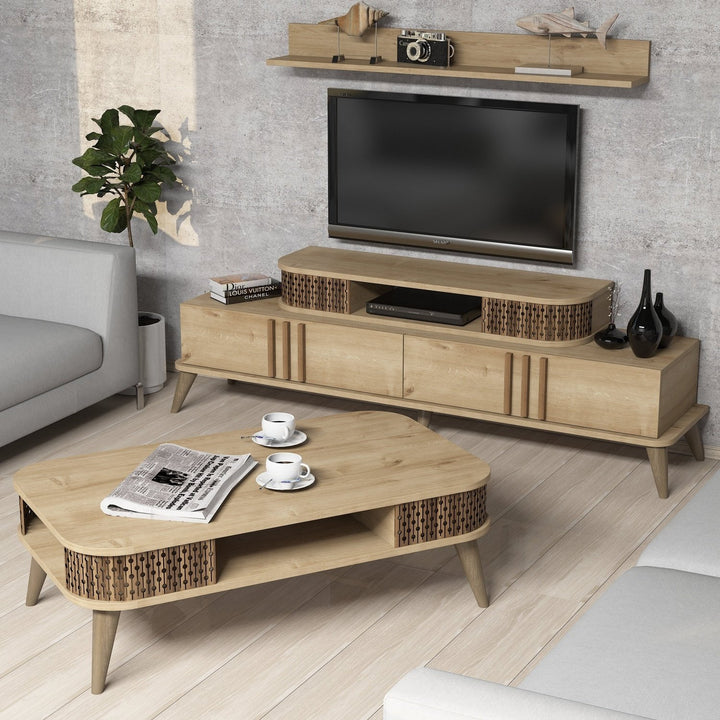 Ensemble de meubles de salon Eylül - Oak