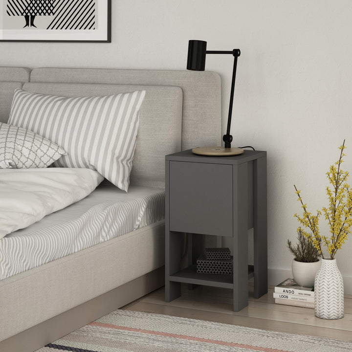 La table de nuit Ema - Anthracite, Anthracite