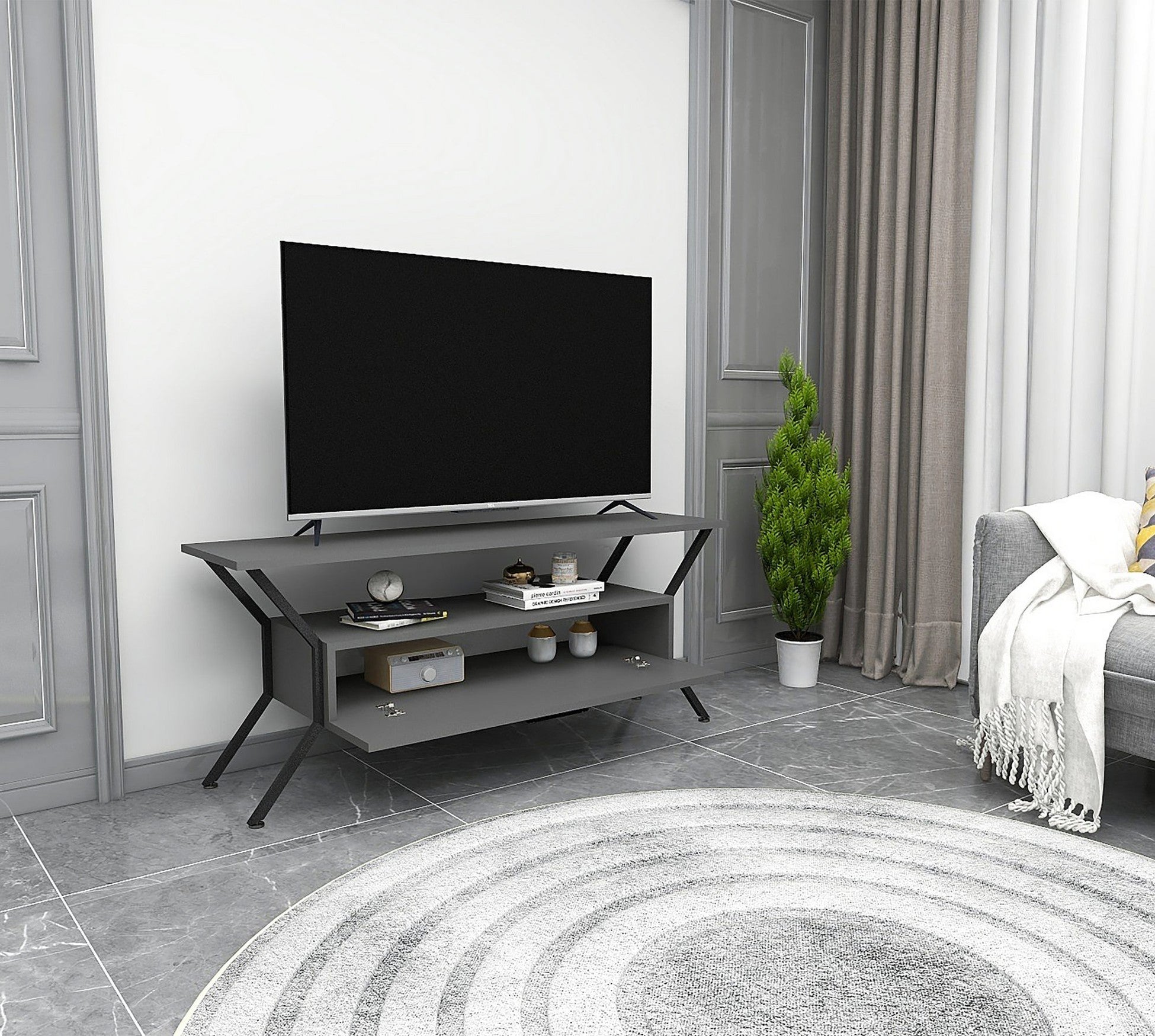 Meuble TV Tarz - Anthracite