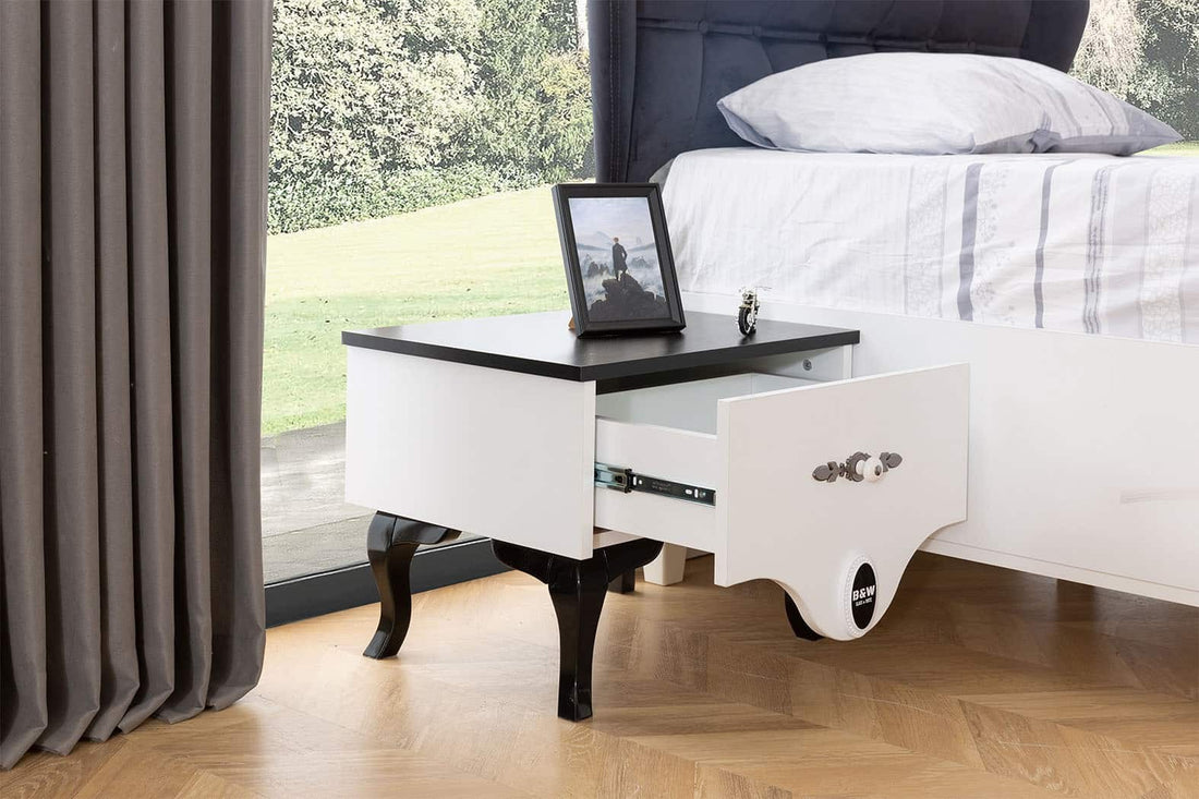 Black And White Ensemble chambre enfant/ado complète (6 éléments)