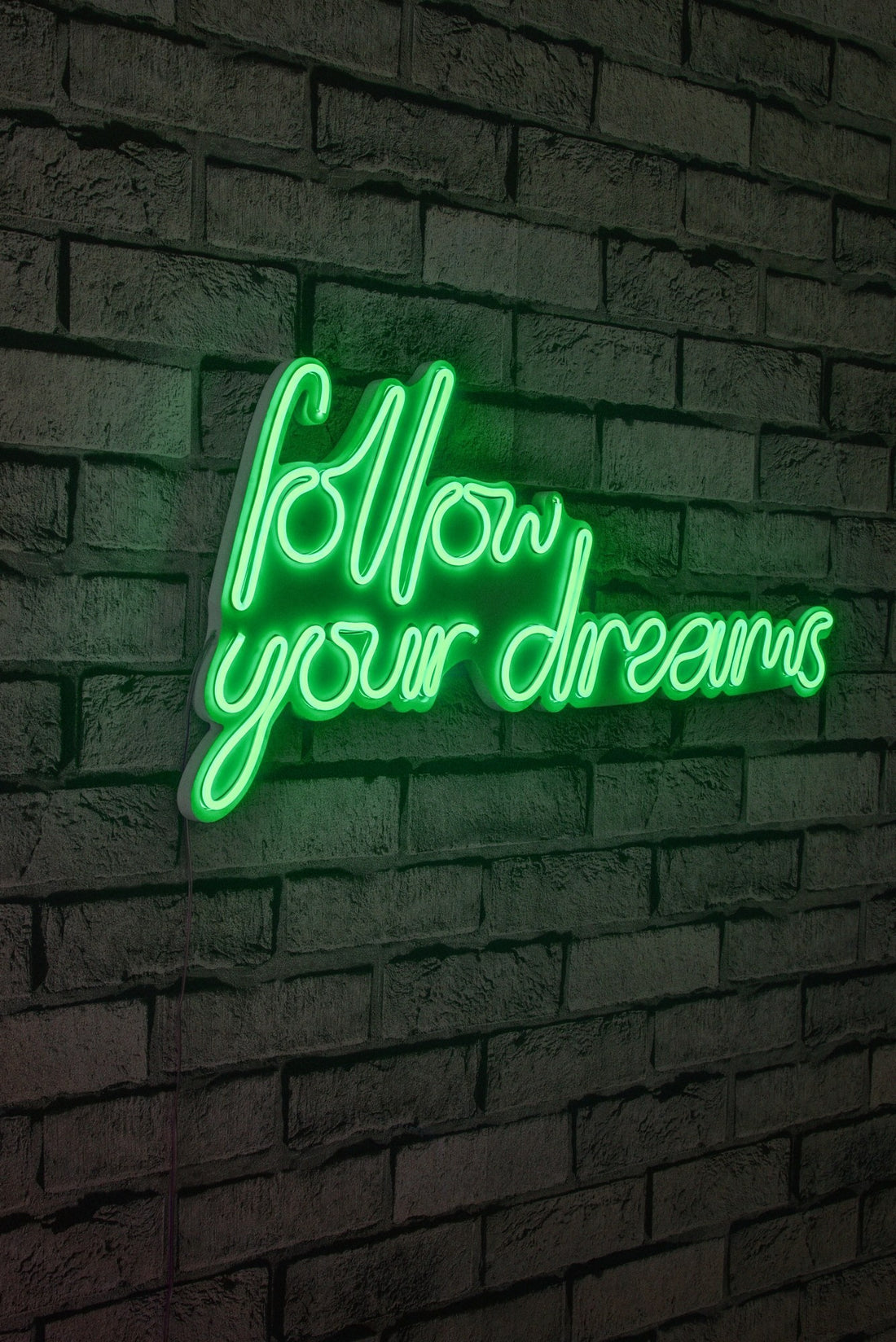 Éclairage LED en plastique décoratif Follow Your Dreams - Green