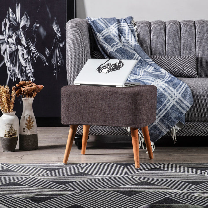 Albina Pouf marron cafe