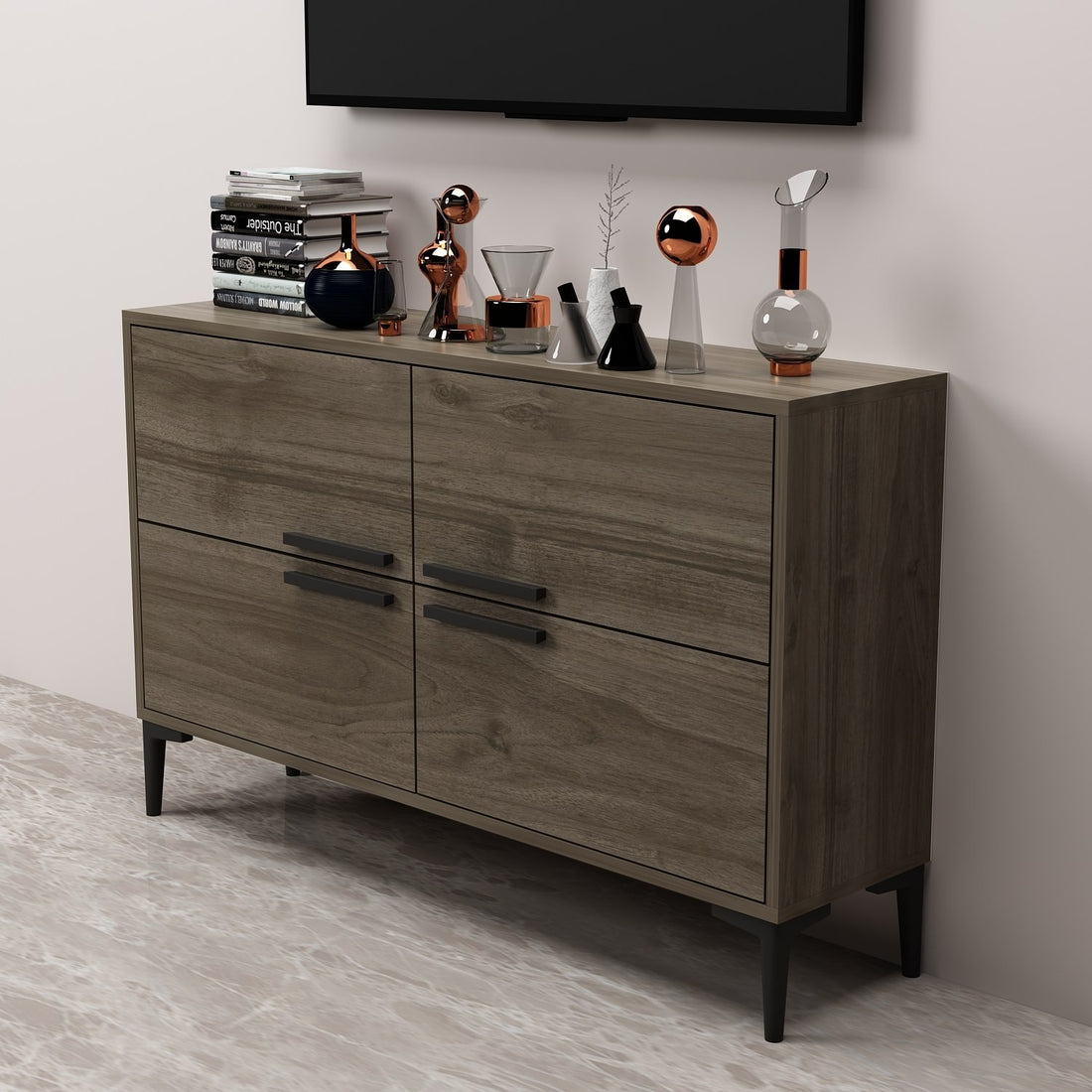 Meuble TV Ctn - Walnut
