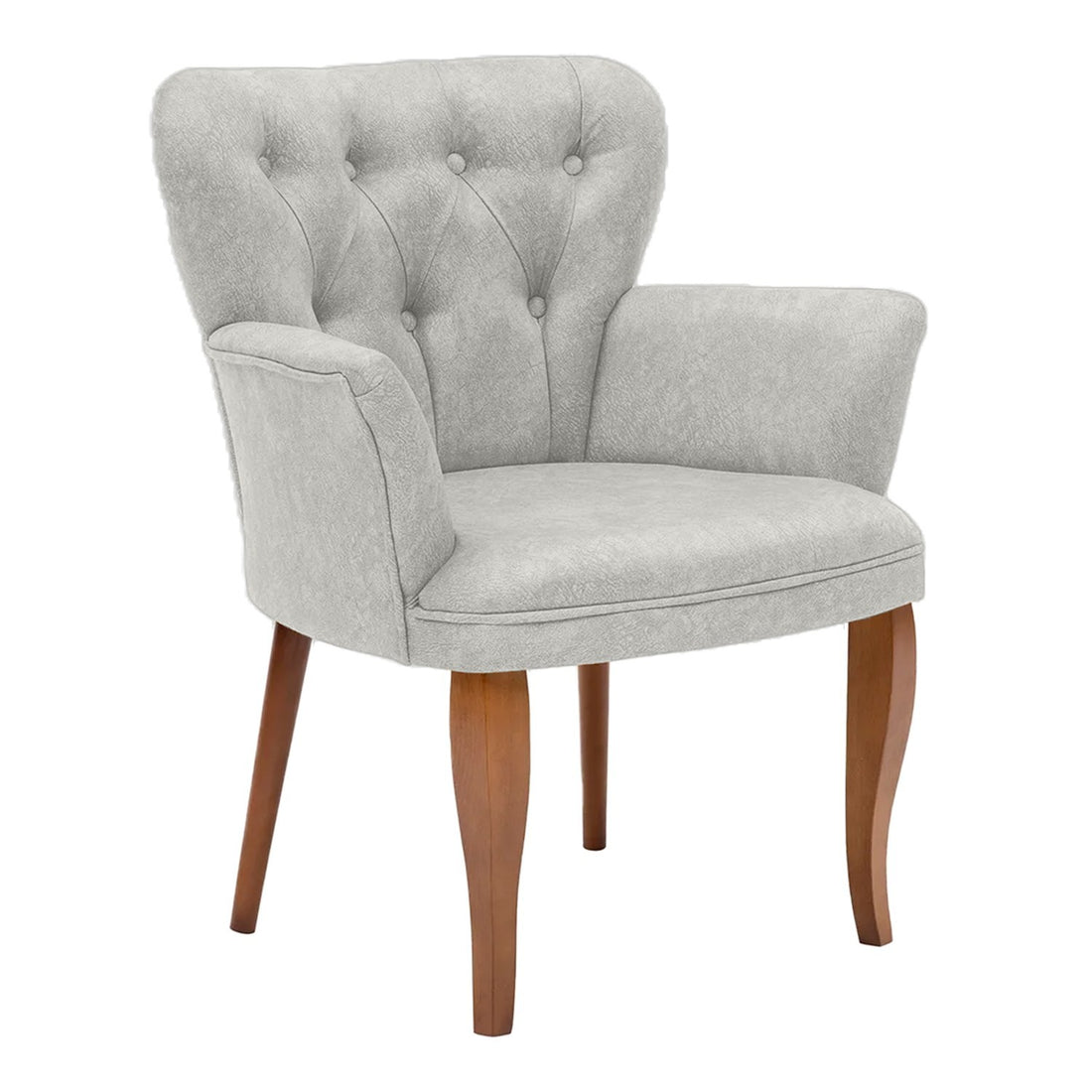 Fauteuil à oreilles Paris Walnut Wooden - Cream