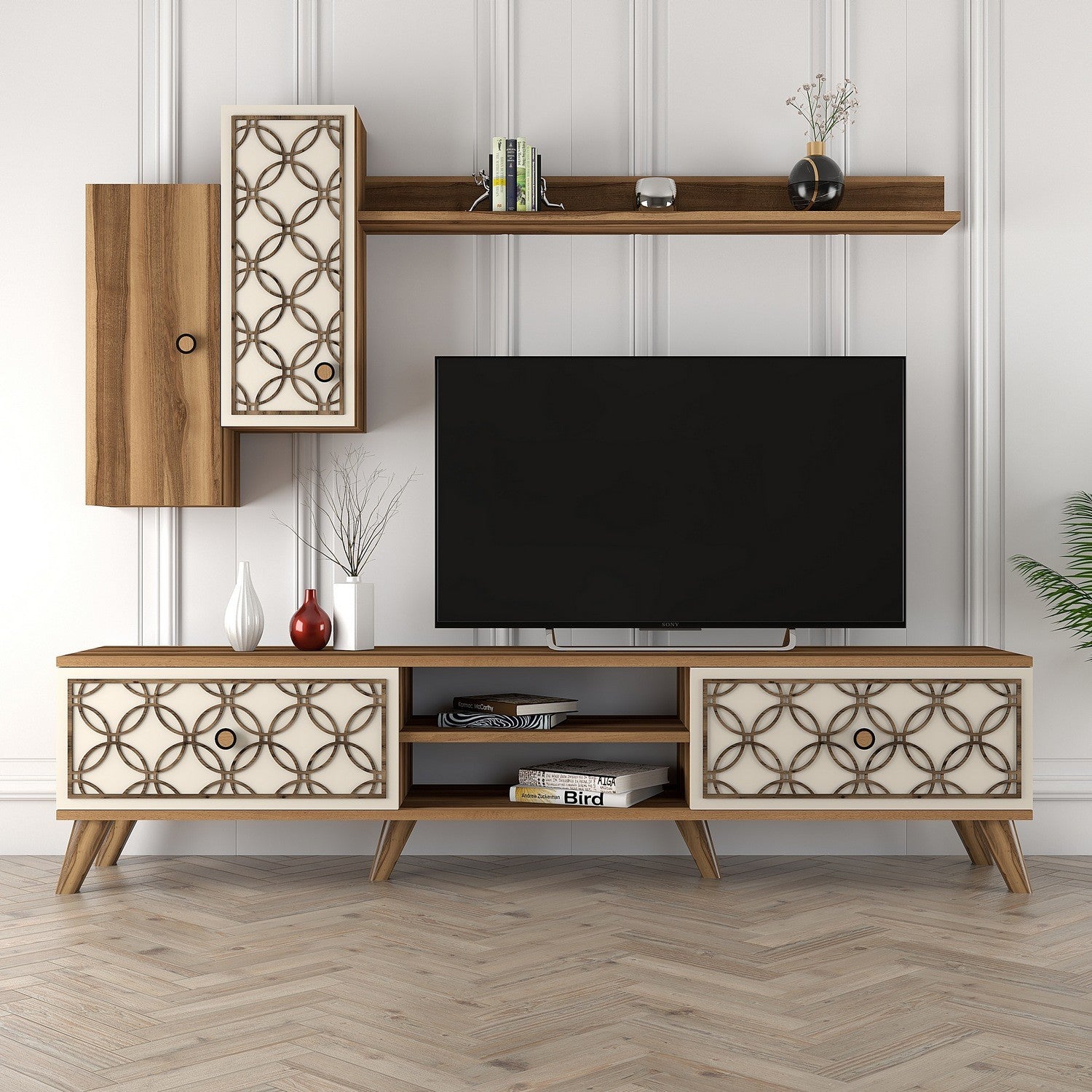 Unité de télévision Class S - Walnut, Cream