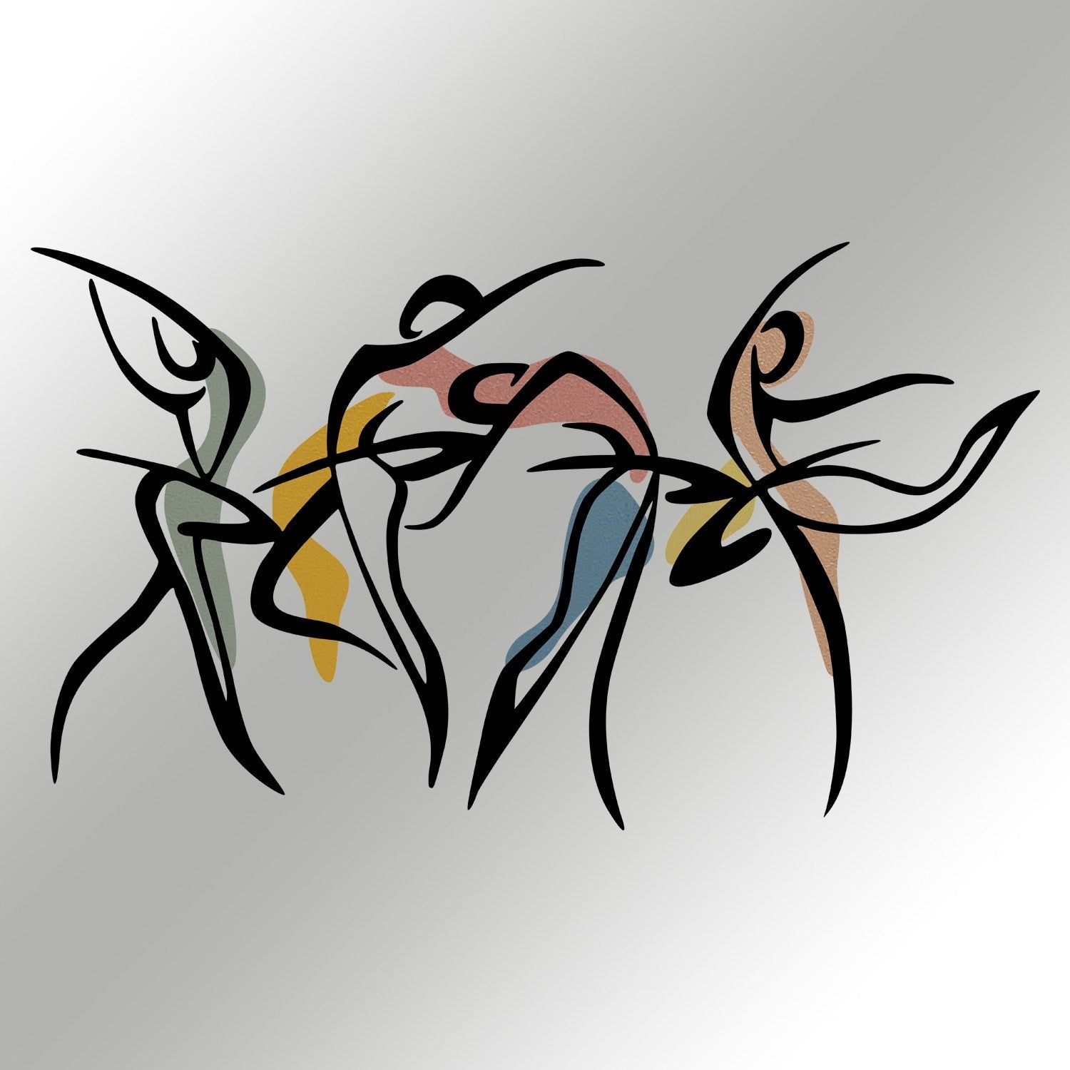 Accessoire mural en métal décoratif Dance M